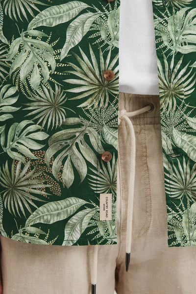 Regular Fit Cotton Rainforest Print Shirt