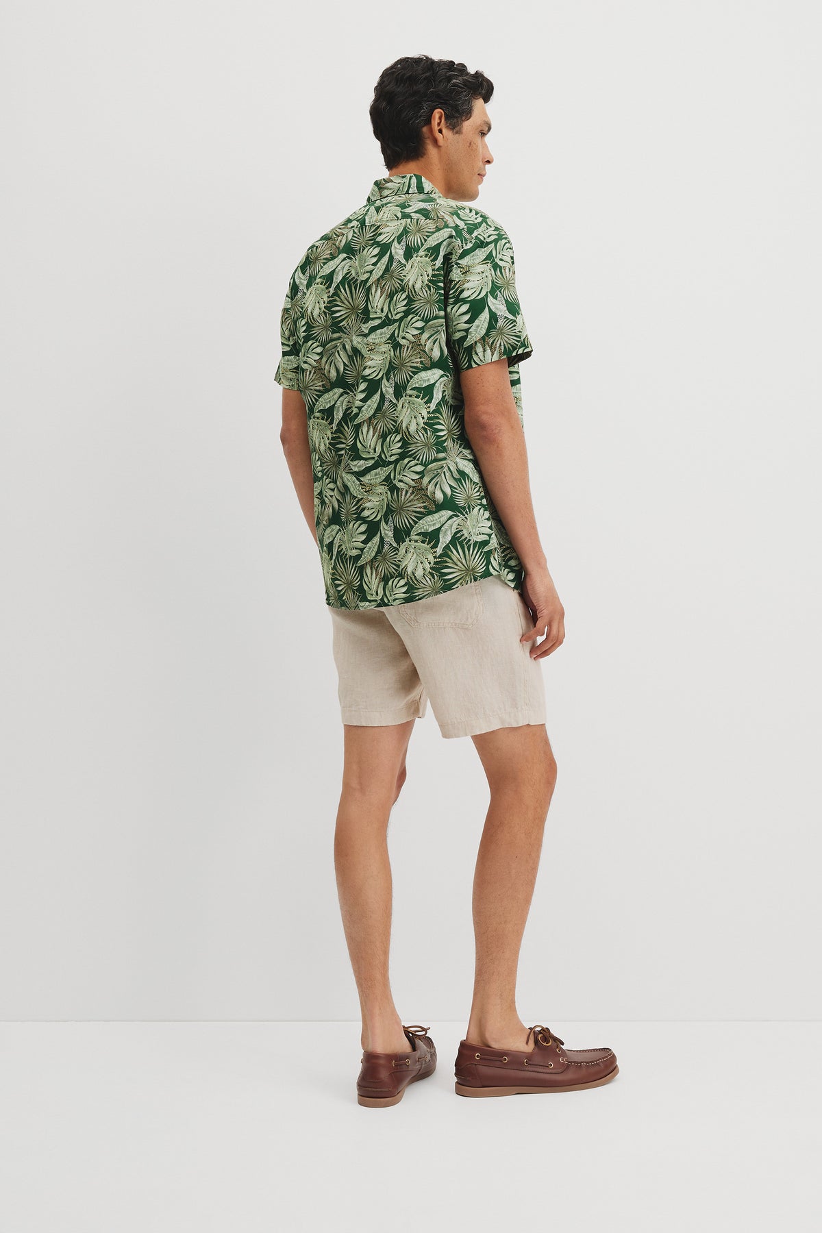 Regular Fit Cotton Rainforest Print Shirt