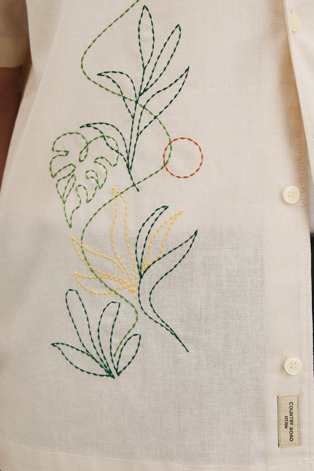 Relaxed Fit Rainforest Embroidered Shirt