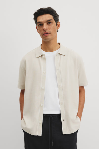 Short Sleeve Tipped Txt Shirt