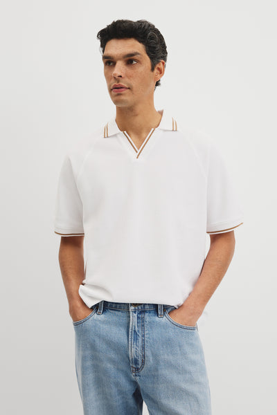 Short Sleeve Txt Cntst Tip Trph