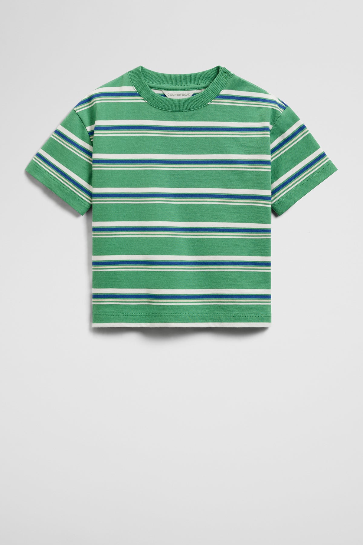 Australian Cotton Oversized Stripe Short Sleeve T-Shirt
