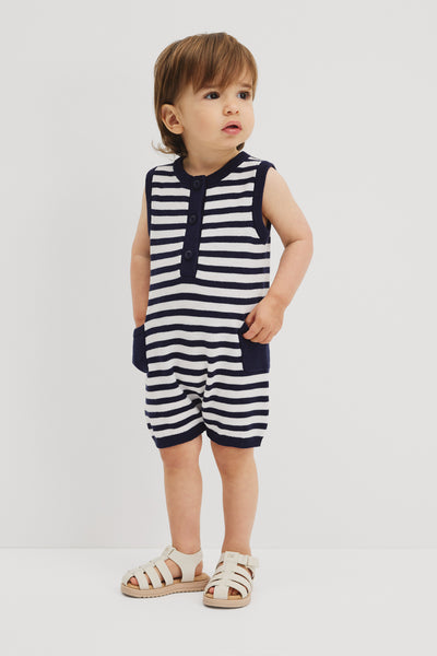 Stripe Knit Romper