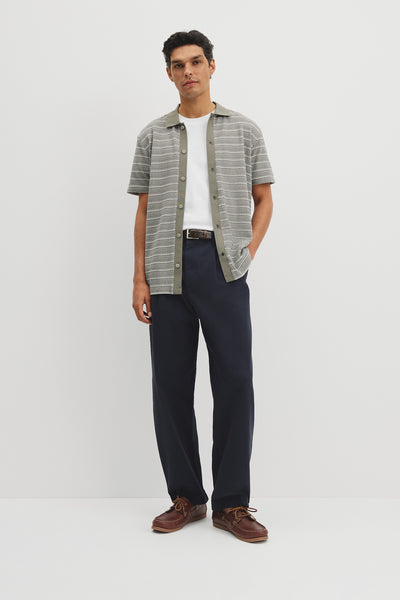 Short Sleeve Jacquard Textured Shirt