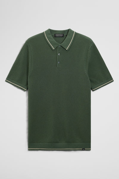 Australian Cotton Tipped Textured Knit Polo