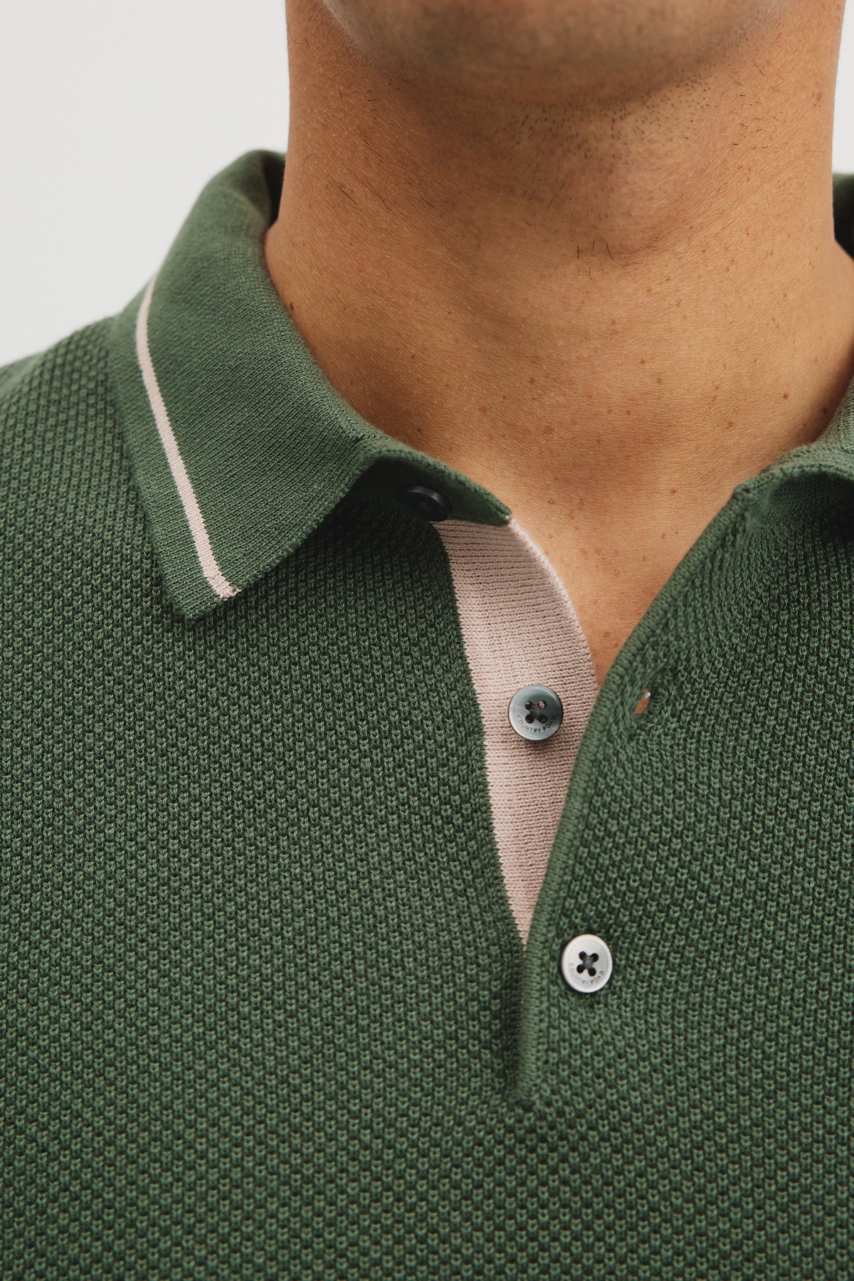 Australian Cotton Tipped Textured Knit Polo