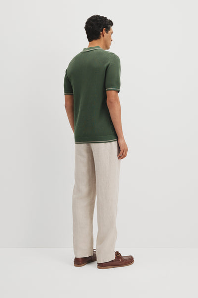 Australian Cotton Tipped Textured Knit Polo