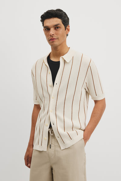 Australian Cotton Stripe Knit Shirt