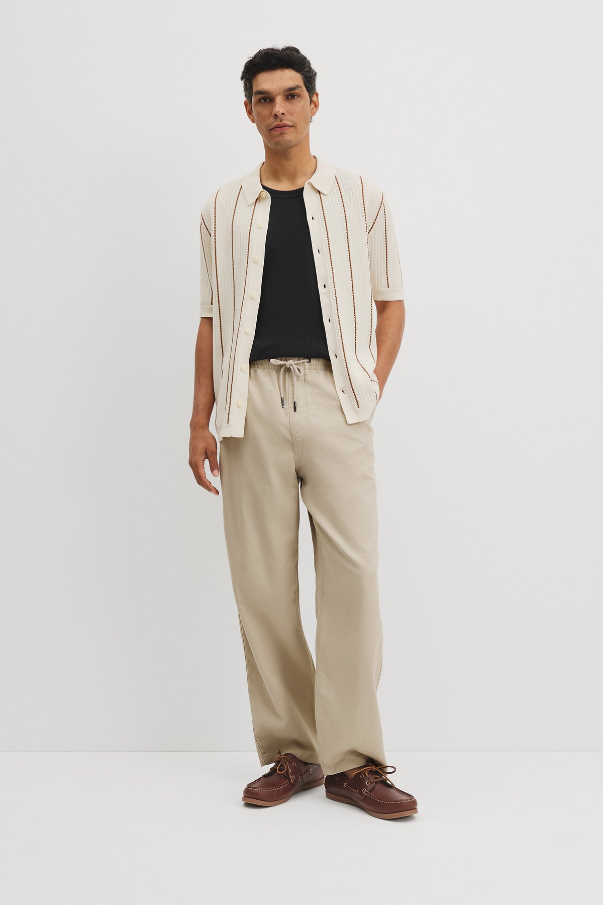 Australian Cotton Stripe Knit Shirt
