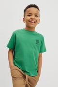 Australian Cotton Relaxed Fit Short Sleeve Jungle Print T-Shirt