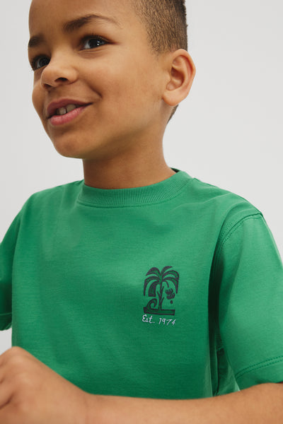 Australian Cotton Relaxed Fit Short Sleeve Jungle Print T-Shirt