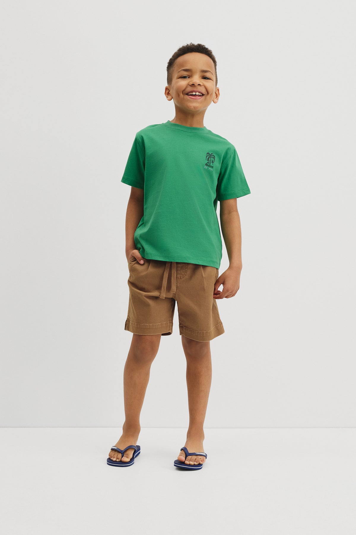 Australian Cotton Relaxed Fit Short Sleeve Jungle Print T-Shirt