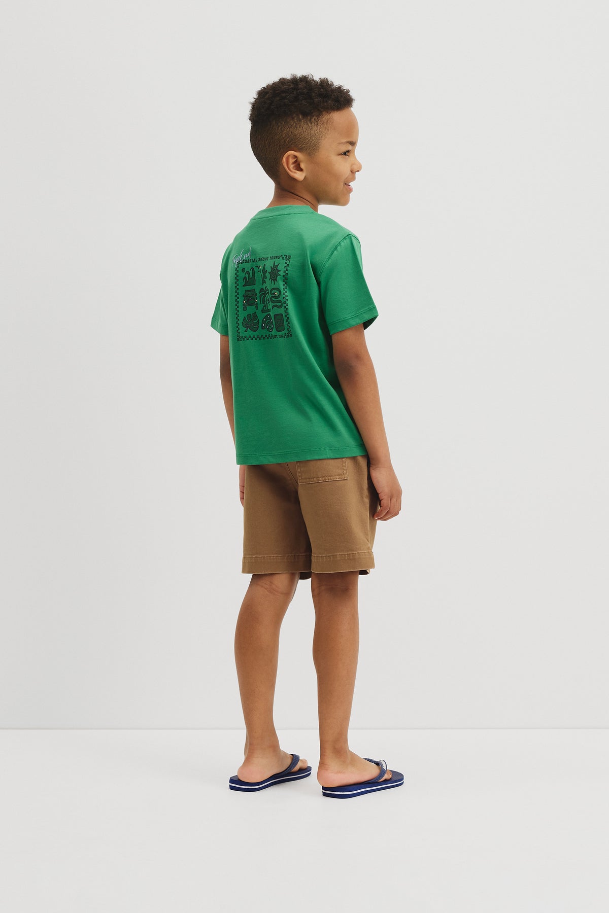 Australian Cotton Relaxed Fit Short Sleeve Jungle Print T-Shirt