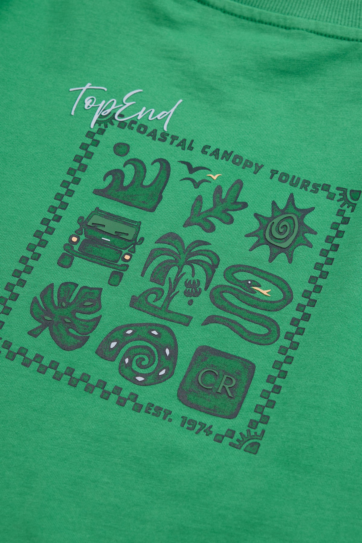 Australian Cotton Relaxed Fit Short Sleeve Jungle Print T-Shirt