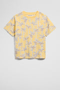Organically Grown Cotton Relaxed Fit Short Sleeve Palm Print T-Shirt