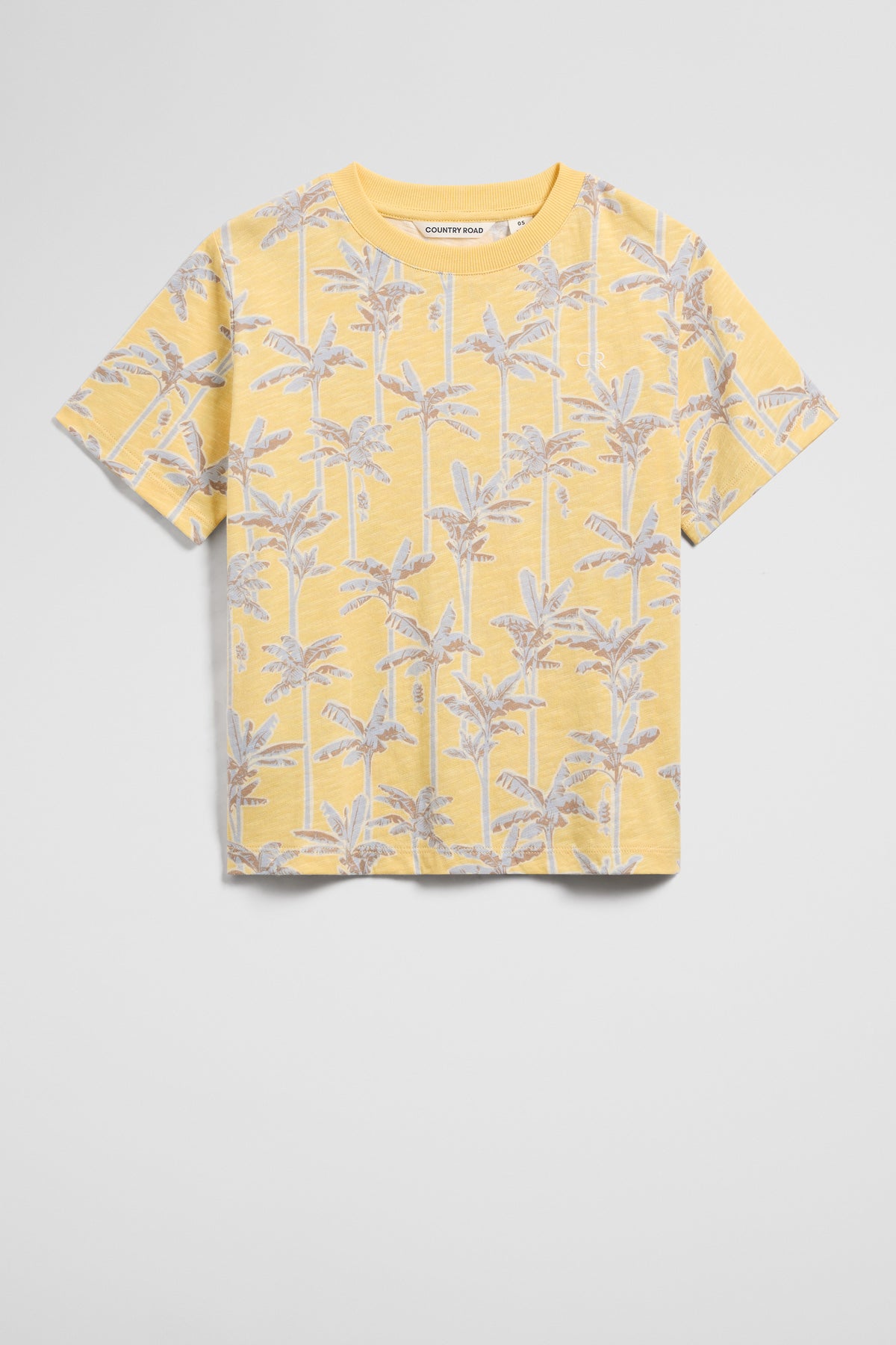 Organically Grown Cotton Relaxed Fit Short Sleeve Palm Print T-Shirt