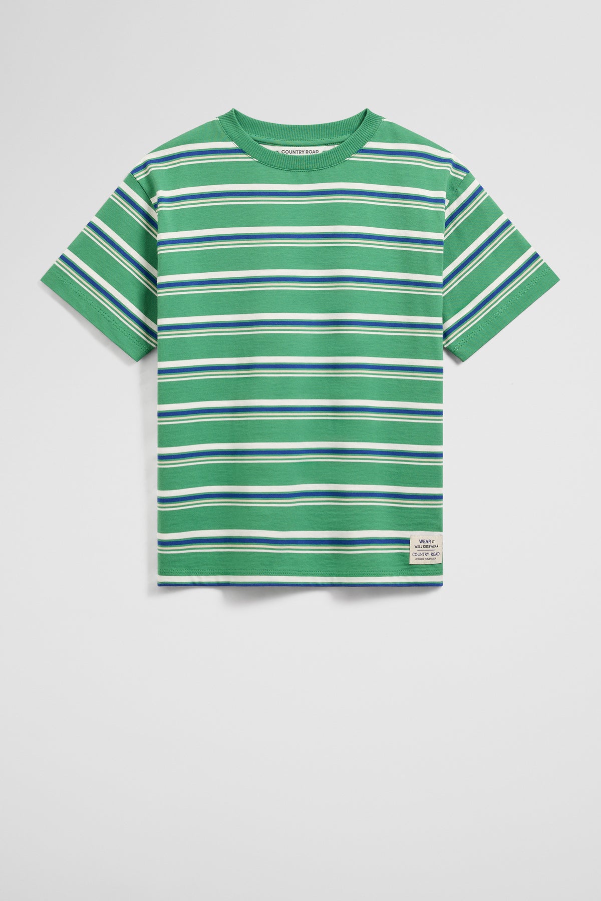 Australian Cotton Oversized Short Sleeve Stripe T-Shirt