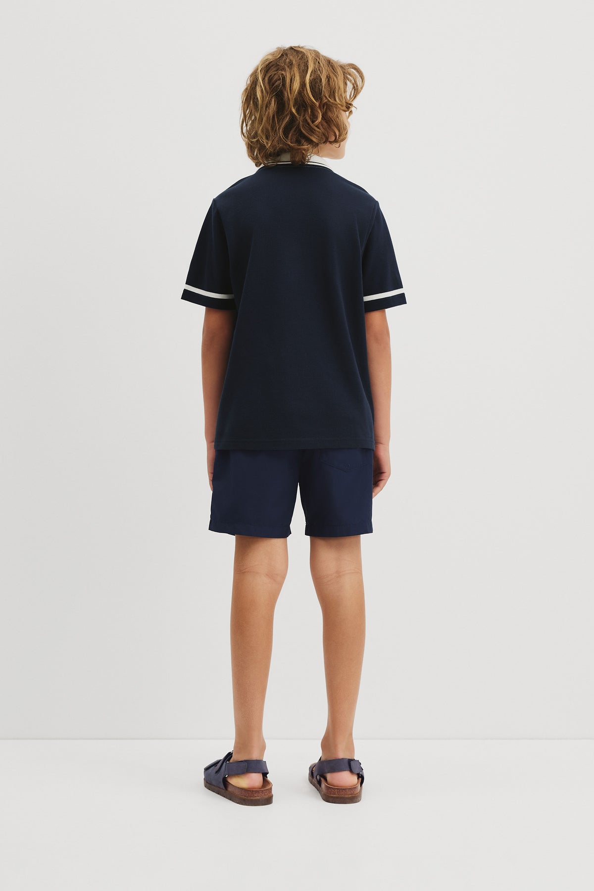 Teen Australian Cotton Short Sleeve Panel Logo Polo