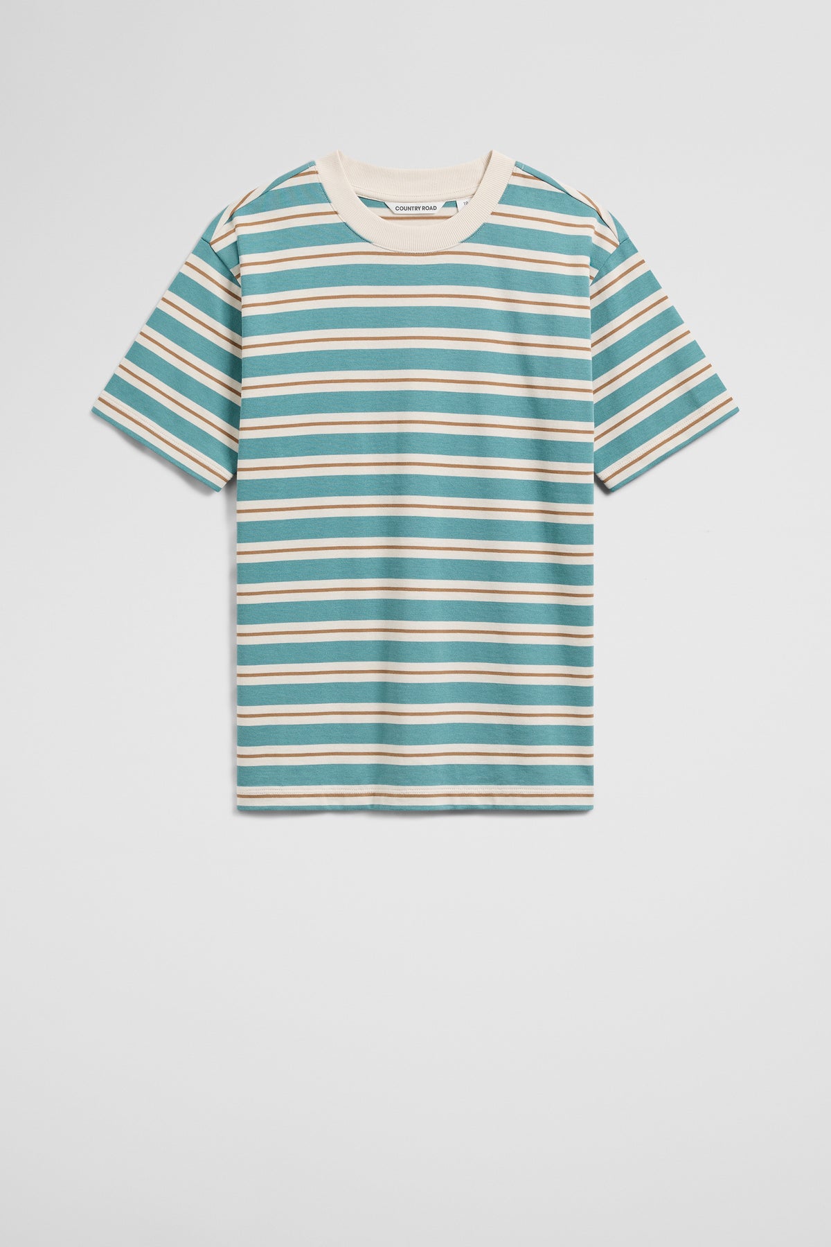 Teen Australian Cotton Relaxed Stripe Short Sleeve T-Shirt