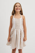 Teen Sleeveless Halter Dress