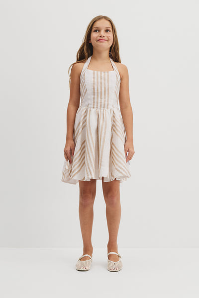Teen Sleeveless Halter Dress