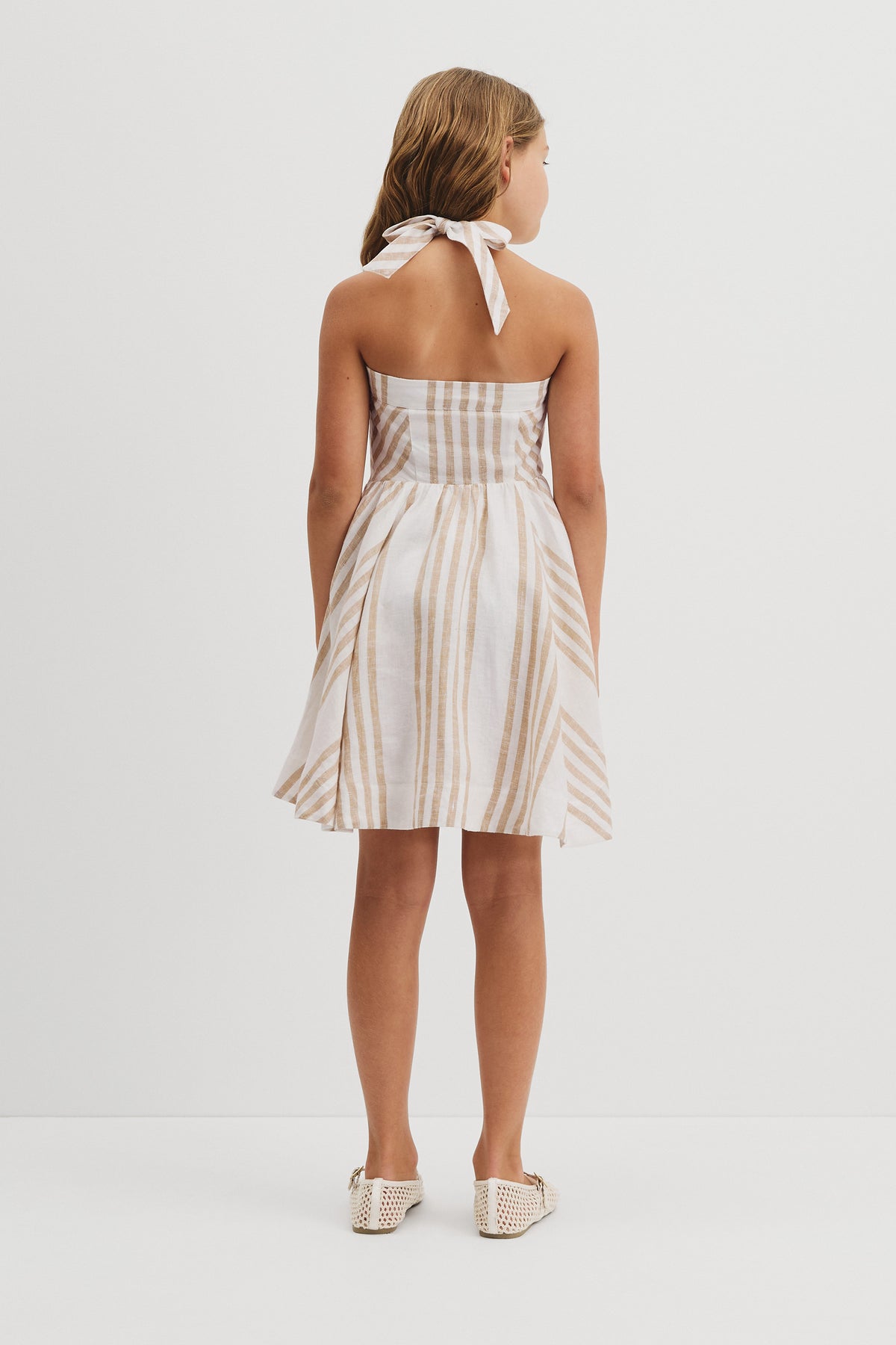 Teen Sleeveless Halter Dress