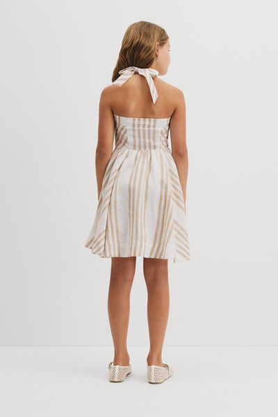 Teen Sleeveless Halter Dress