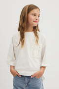 Teen Australian Cotton Short Sleeve Crochet Pocket T-Shirt