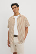 Short Sleeve Seersucker Cuban Shirt
