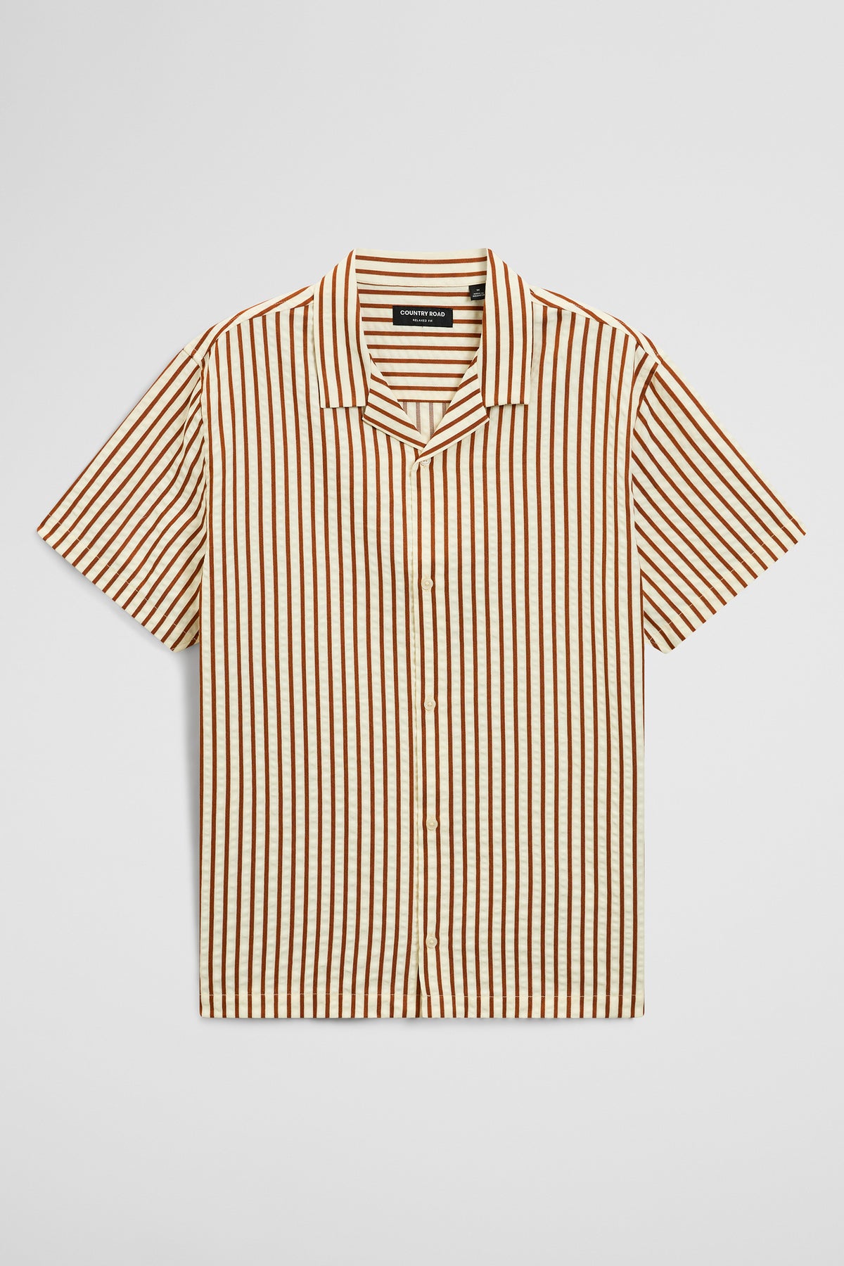 Short Sleeve Seersucker Cuban Shirt