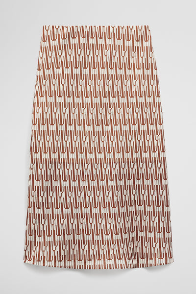 Print Bias Midi Skirt