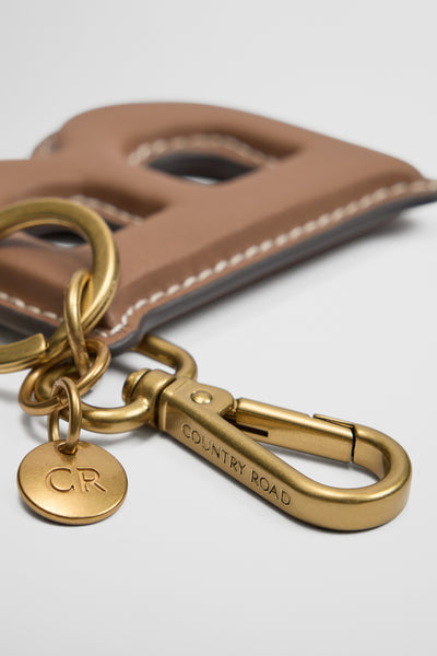 Leather Initial Keyring