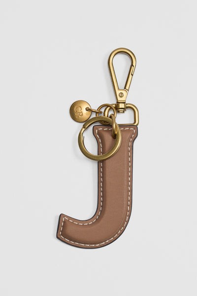 Leather Initial Keyring