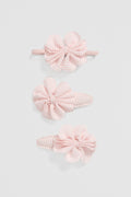 Gathered Bow Clip Pack of 3