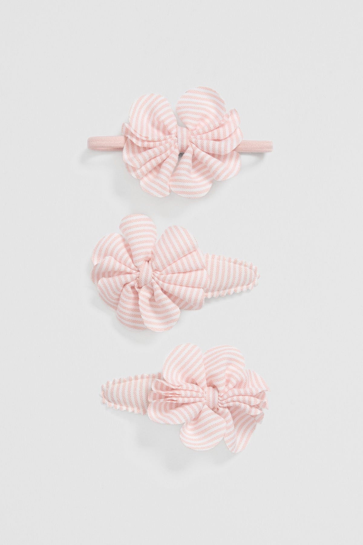 Gathered Bow Clip Pack of 3