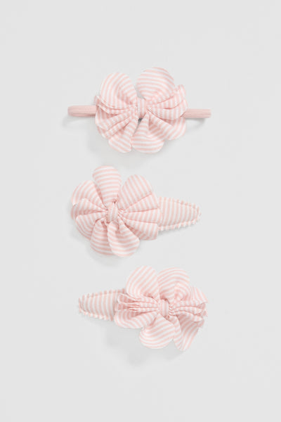 Gathered Bow Clip Pack of 3