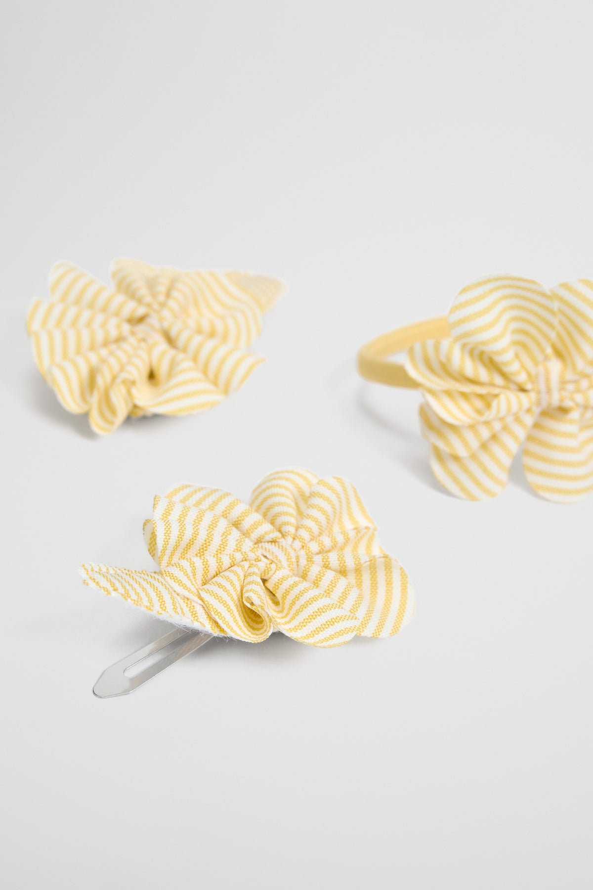 Gathered Bow Clip Pack of 3