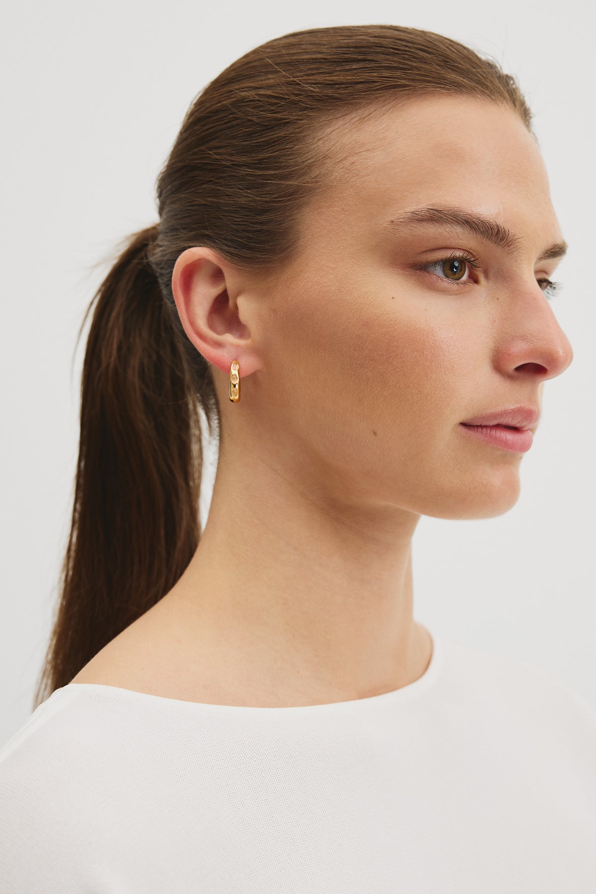 Nora Stone Semi Hoop