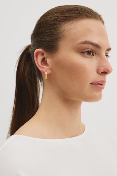 Nora Stone Semi Hoop