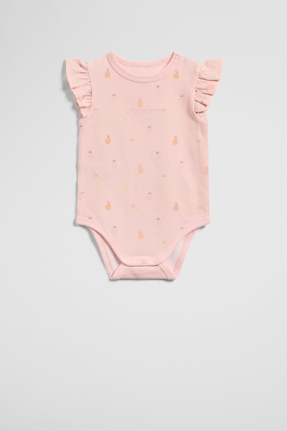 Organically Grown Cotton Sleeveless Jersey Frill Bodysuit