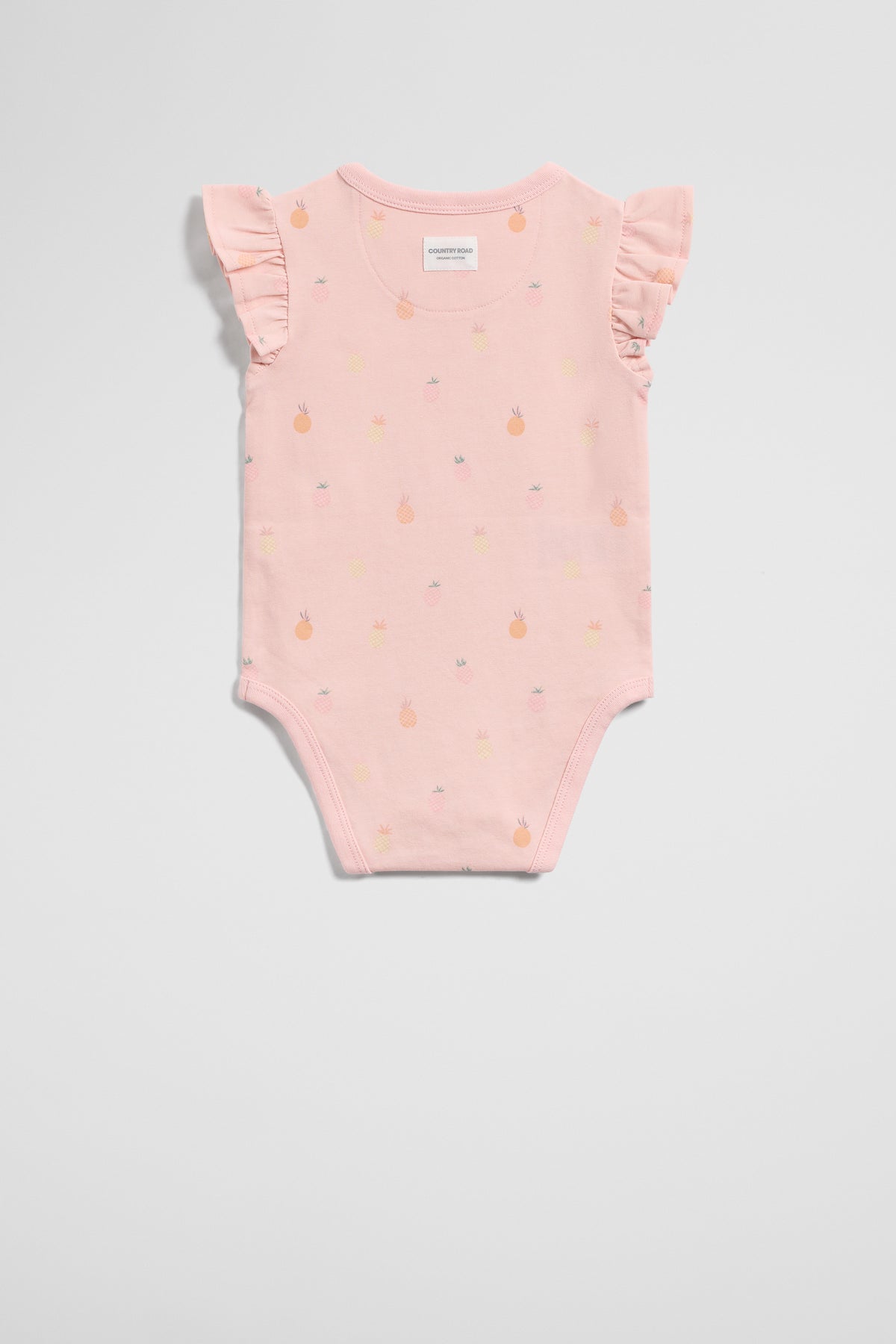 Organically Grown Cotton Sleeveless Jersey Frill Bodysuit