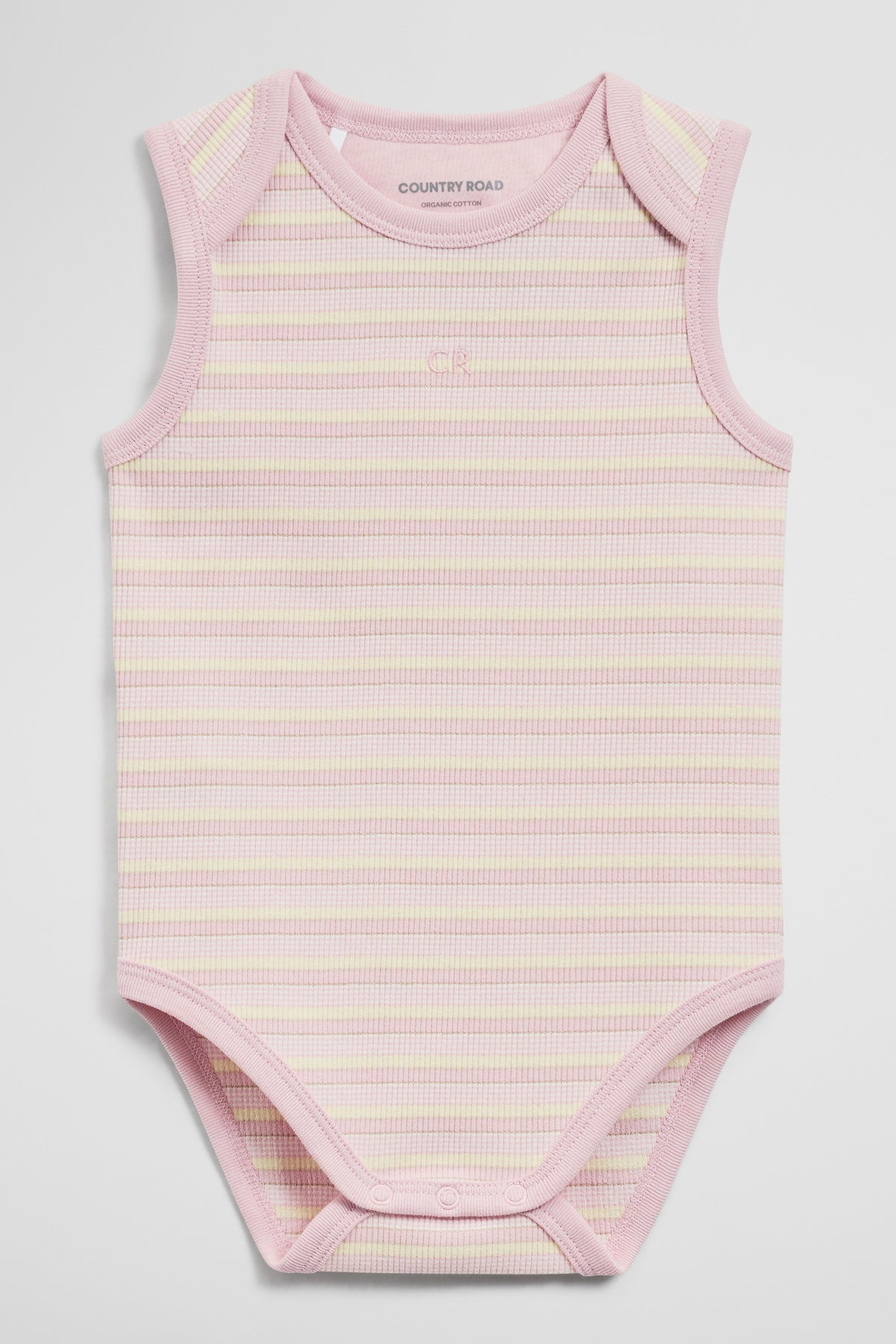 Organically Grown Cotton Blend Sleeveless Rib Bodysuit