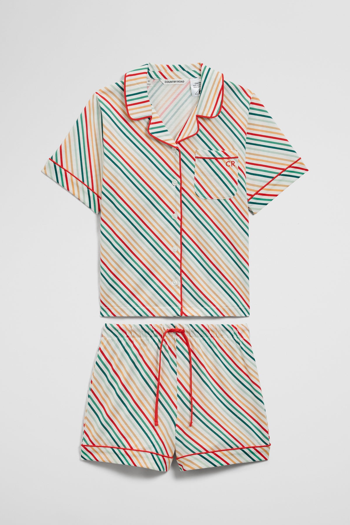 Australian Cotton Short Sleeve Festive Pyjama Set