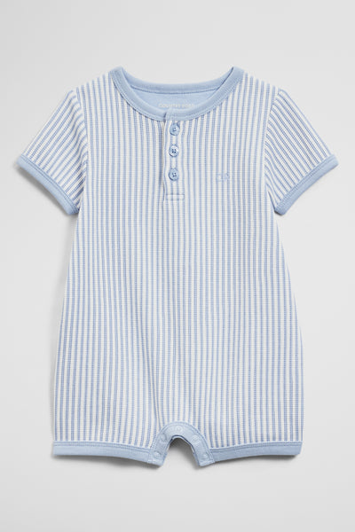 Short Sleeve Waffle Romper