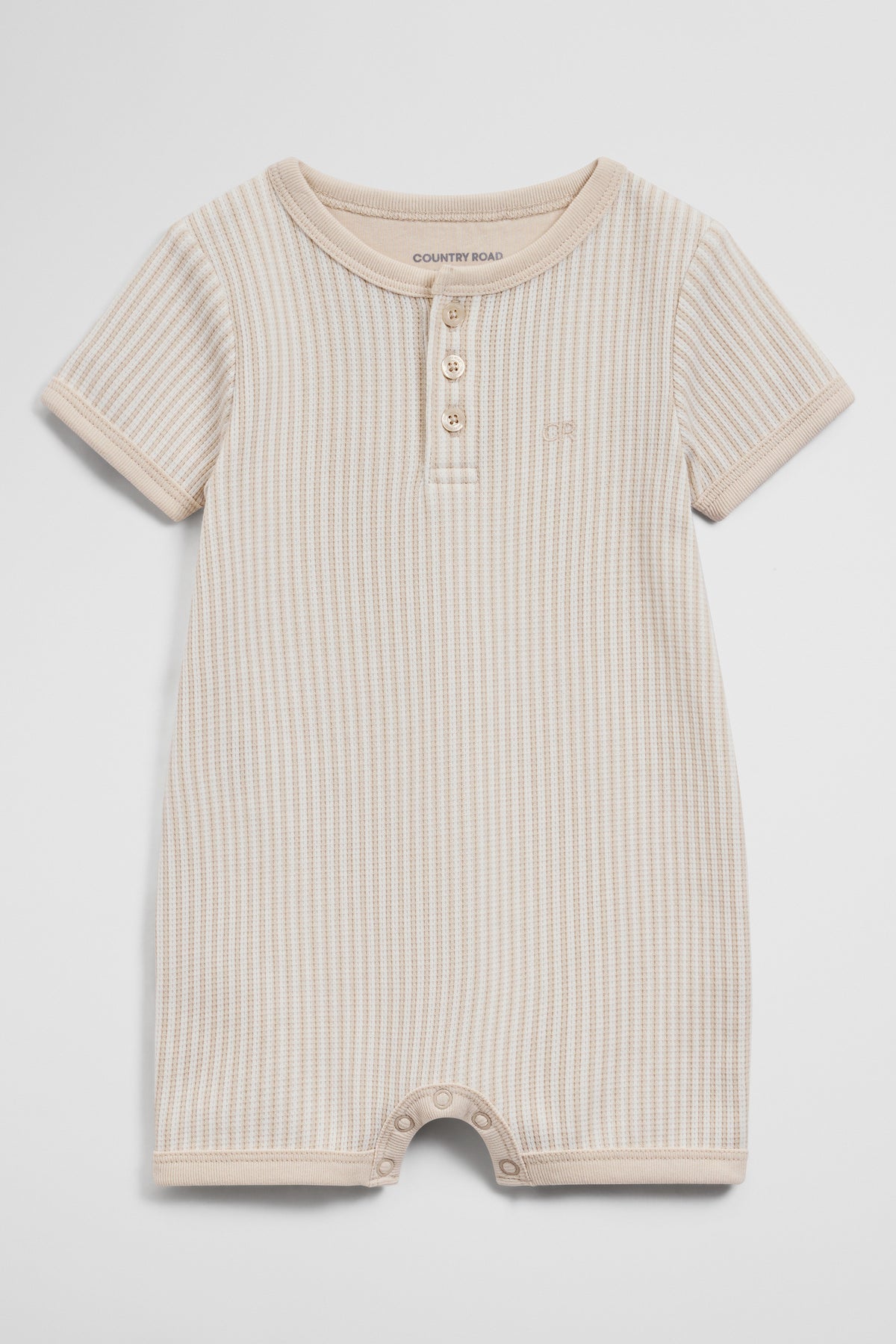 Short Sleeve Waffle Romper