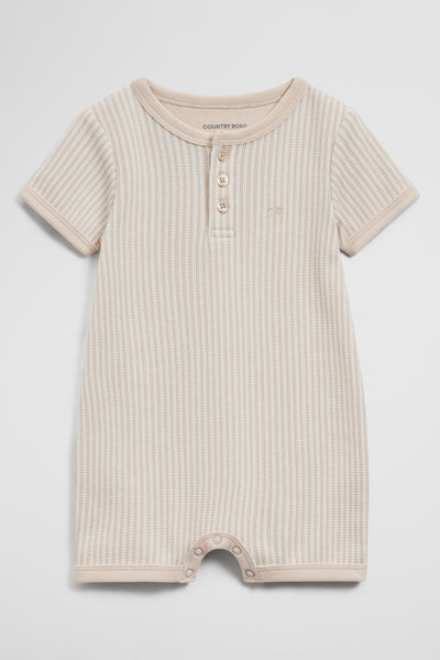 Short Sleeve Waffle Romper