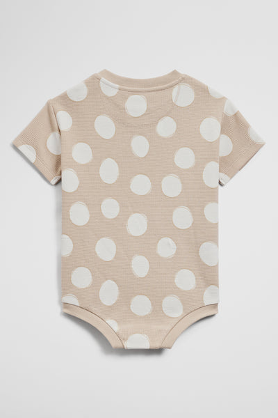 Oversized Waffle Short Sleeve Bodysuit