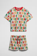 Australian Cotton Short Sleeve Festive Pyjama Set