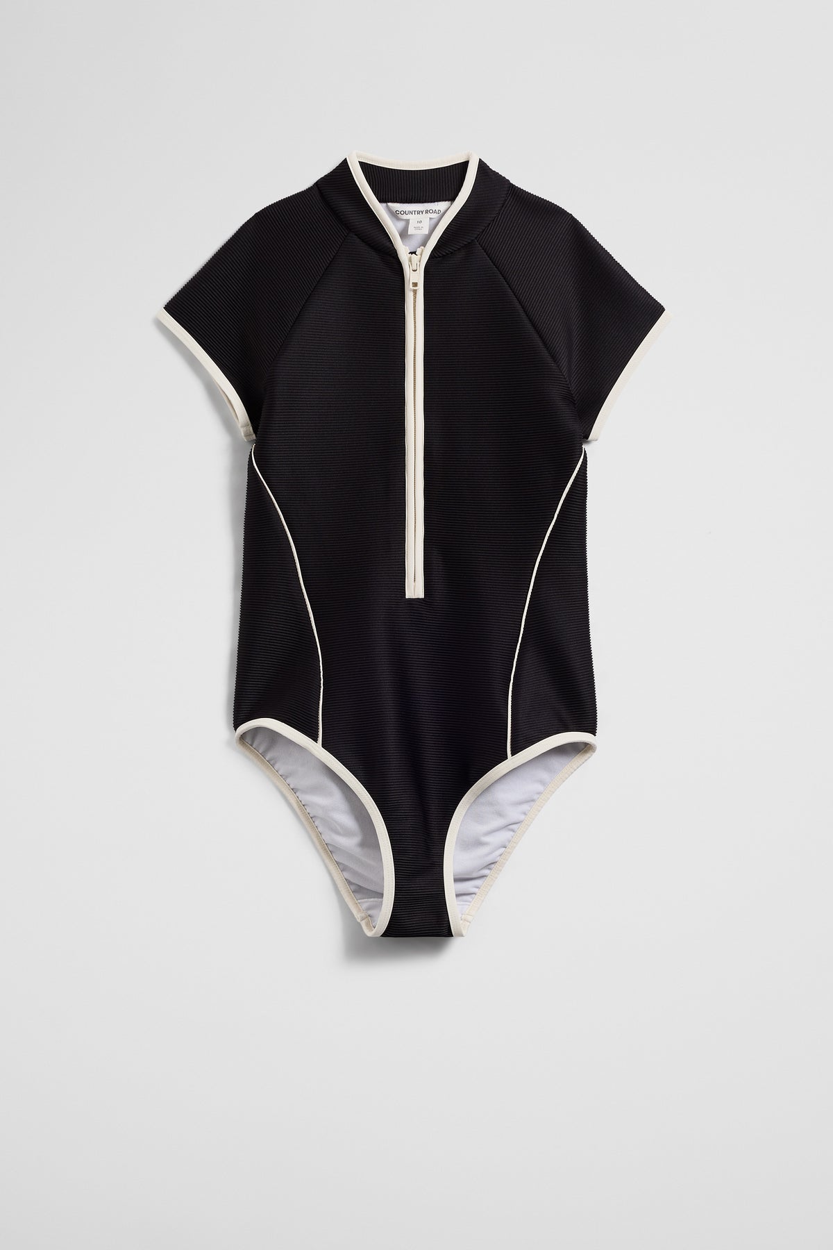 Teen Short Sleeve One Piece Swimsuit