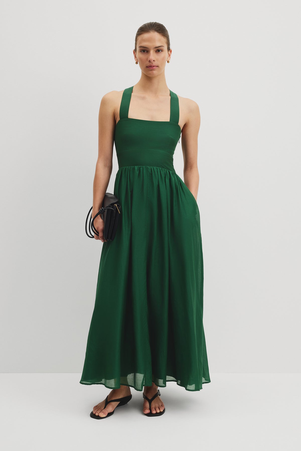 Basque Maxi Dress
